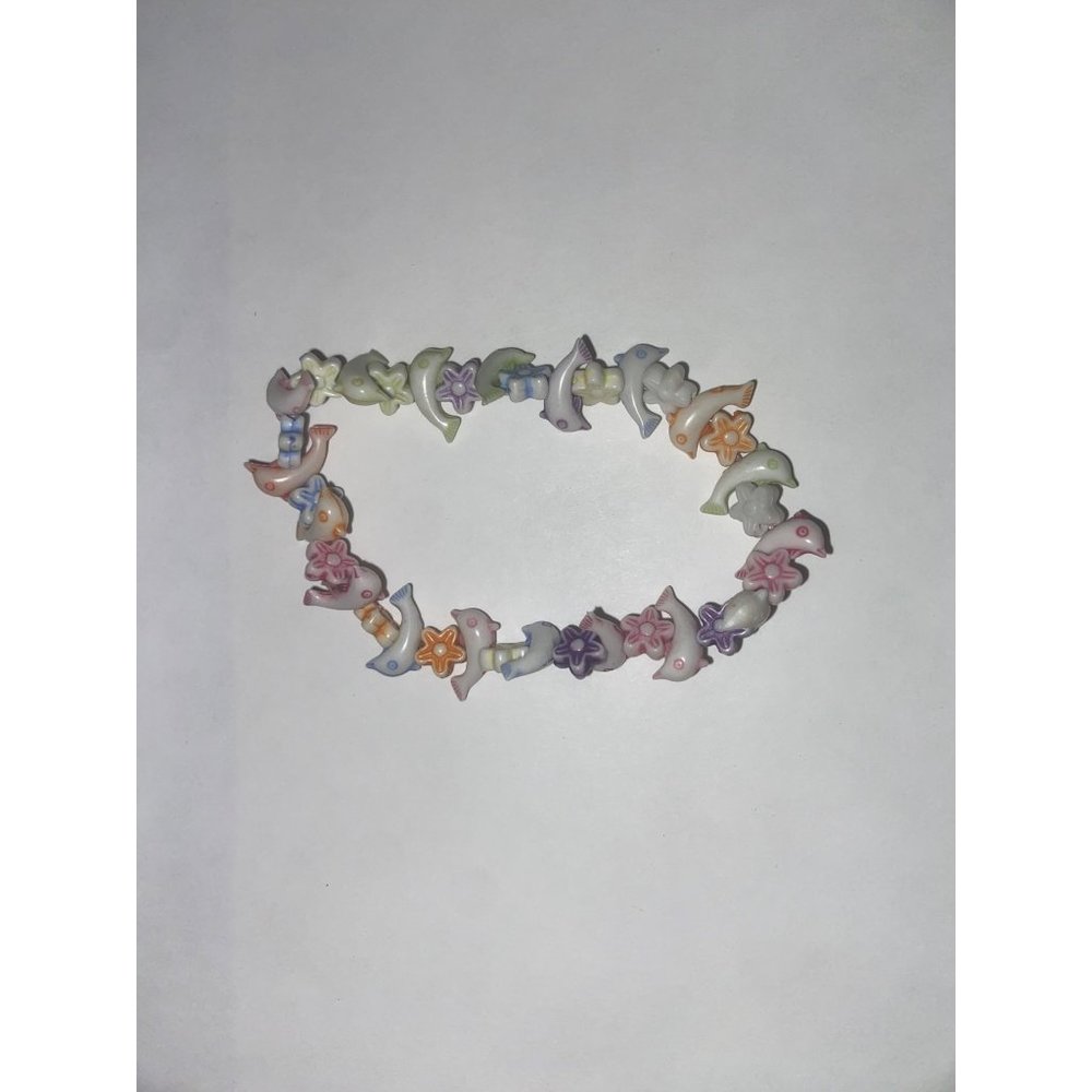 Multicolored Girls‎ Stretch Dolphin Bracelet